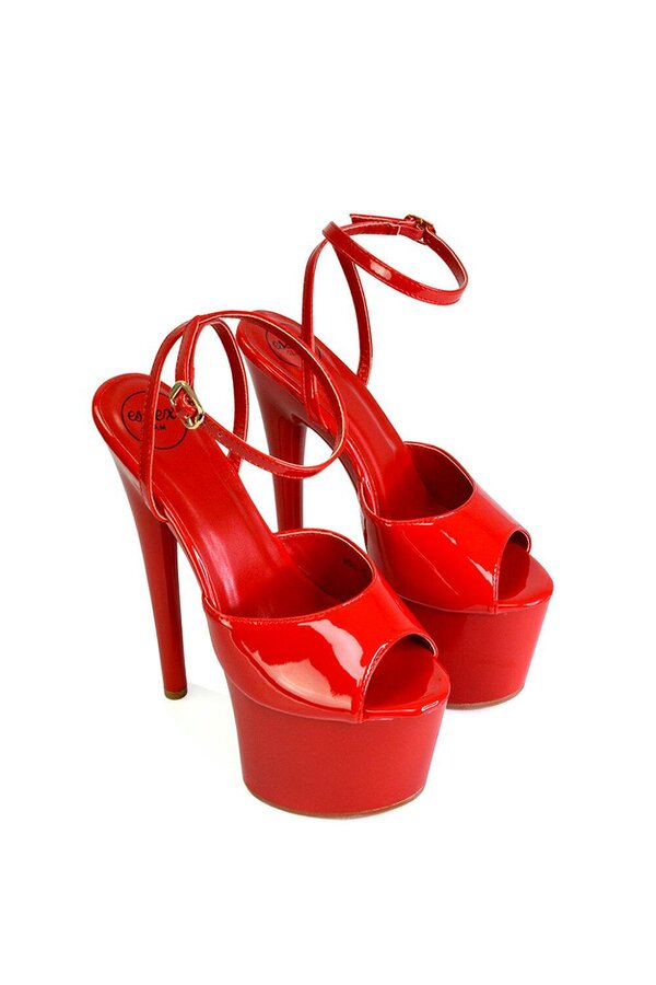 XY LONDON Strappy Peep Toe Stiletto High Heel Platform Shoes