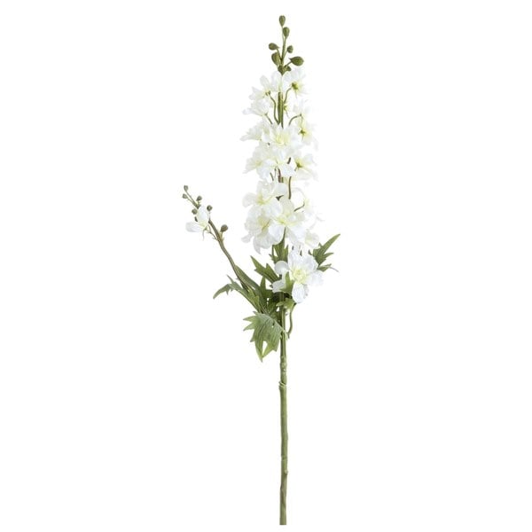 Hill Interiors Delphinium Artificial Plant - White/Green