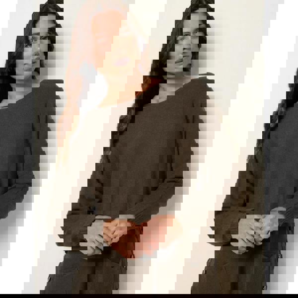 Blue Vanilla Pocket Slash Neck Jumper