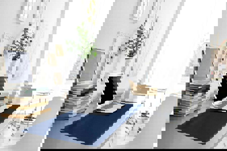 Durable Smooth Non-Slip Desk Mat Keyboard Mouse Pad | 5 Pack | 65x50 cm | Blue