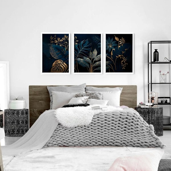 Bedroom Wall Decor | Set of 3 wall art prints