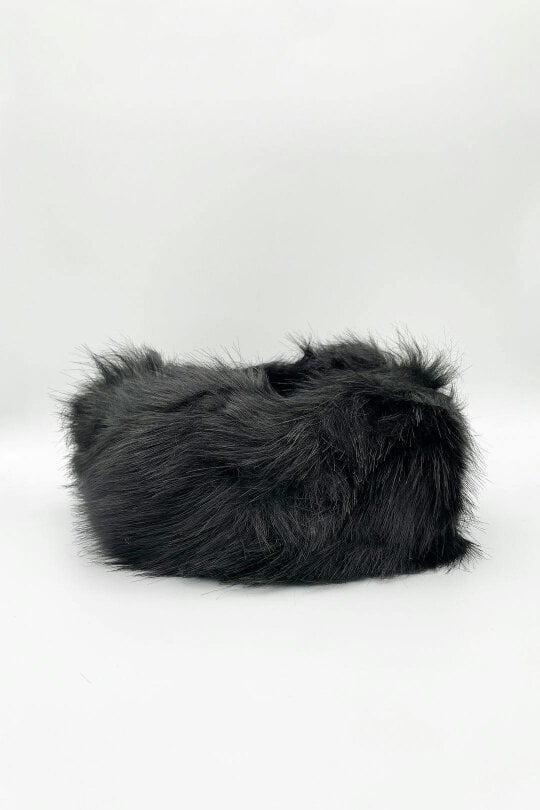 SVNX Faux Fur Headband in Black