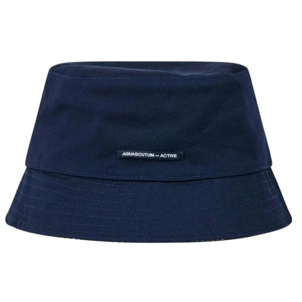 Aquascutum Active COTTON REVERSIBLE BUCKET HAT AA_ICON_CP026 11 Navy Hat Mens S/M