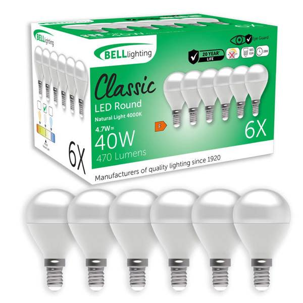 BELL Lighting E14 LED Golf Ball Bulb 4.7W Energy Saving Light Bulb