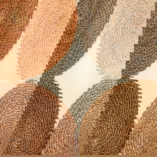 Coastal villa Homeware Round Rattan Placemats