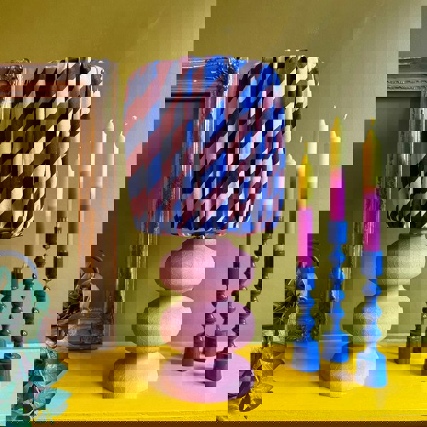 Titled Stripe Gathered Shades - Peach Fuzz