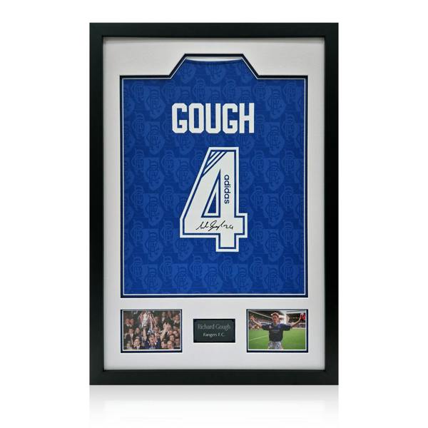 Richard Gough Signed Rangers Shirt Premium Frame