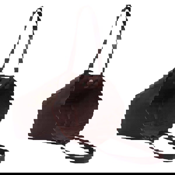 Assots London 'ABINGDON' Burgundy Real Leather Unlined Designer Tote Bag