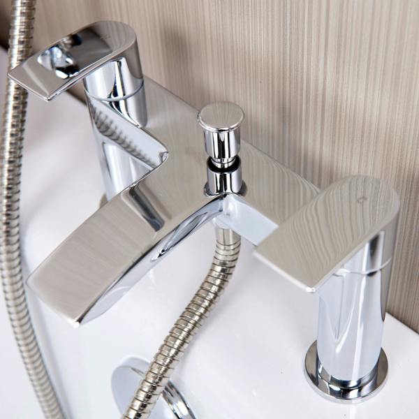Flode Falun | Bath Shower Mixer | Including Handset and Holder | Chrome