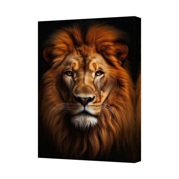Benjamin Tate Design Majestic Lion Portrait Canvas Wall Art Living Room Decor