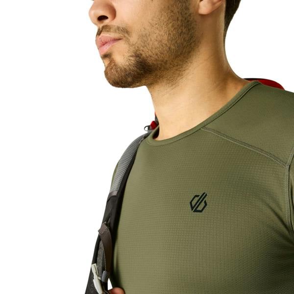 Dare 2B Mens Ventura Grid Crew Neck Fleece Top - Martini Olive - 