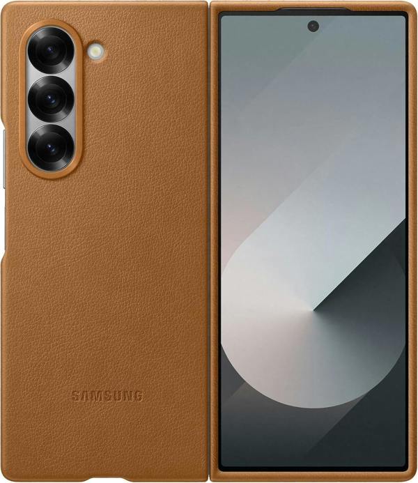 Samsung Galaxy Z Fold 6 Faux Leather/Kindsuit Case Tan - EF-VF956PAEGWW