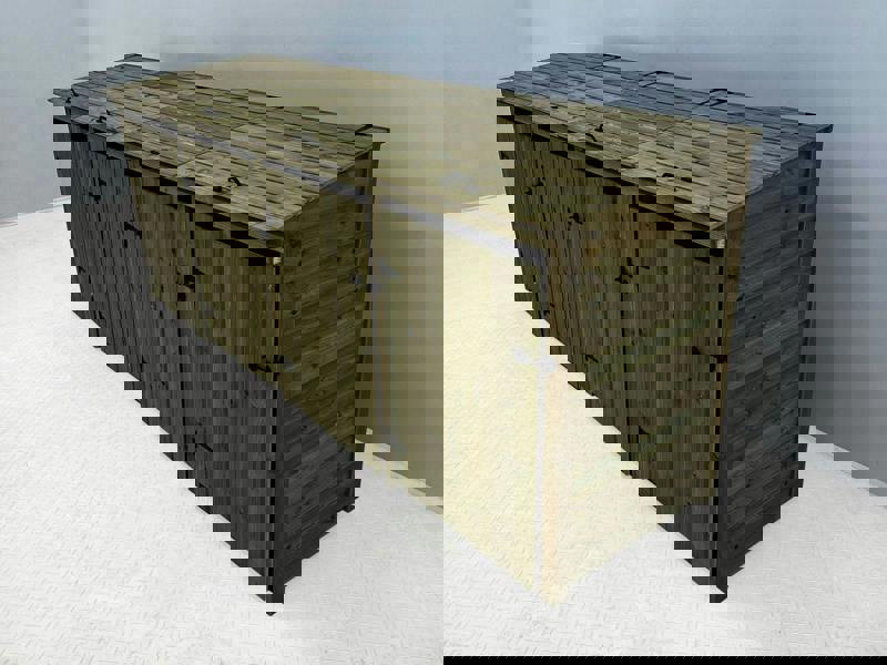 Arbor Garden Solutions Premium Tongue and Groove Wooden Wheelie Bin Store