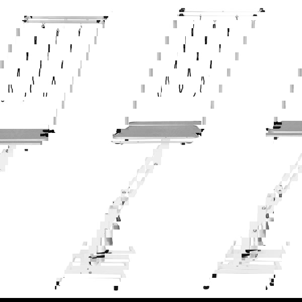 Monstershop White Hydraulic Grooming Table - Grey Table Top