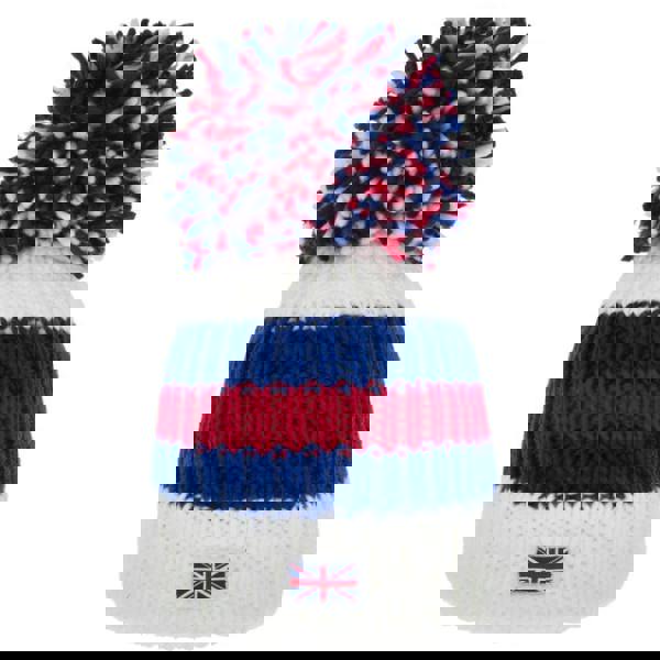 Big Bobble Hats White, Red and Blue Big Bobble Hat