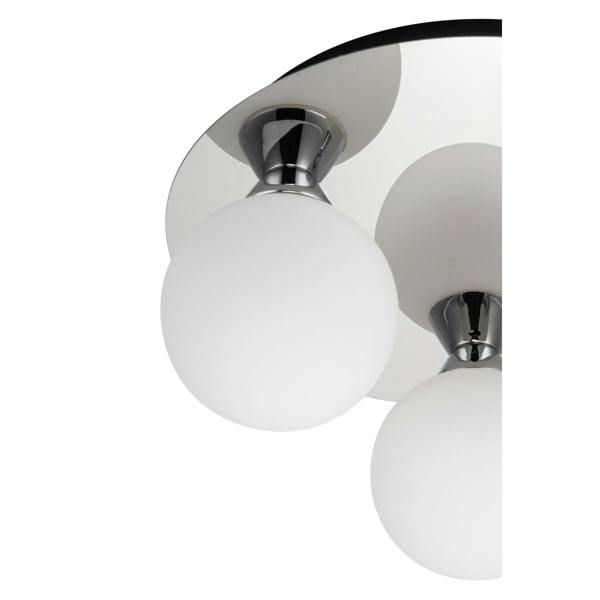 COSYLYTE Bowen Bathroom 3 Light Opal Glass Ceiling Light