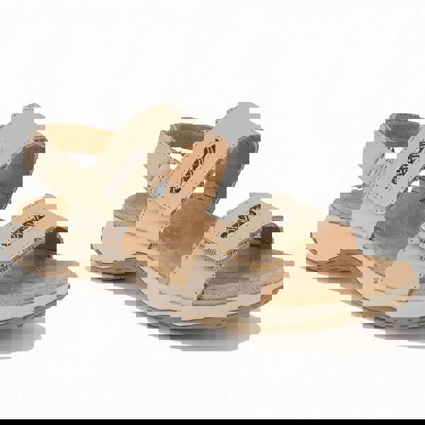 Free Spirit GRENADA Cross Strap Sandals   in  Light Brown