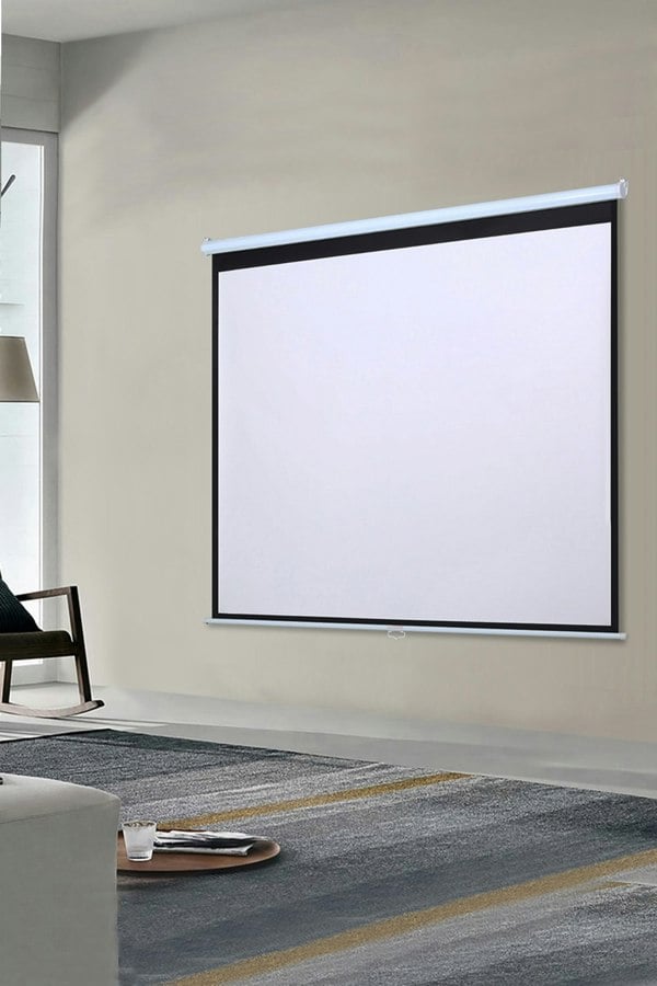 Living and Home 92" Manual Wall/Ceiling Mounted Projector Screen