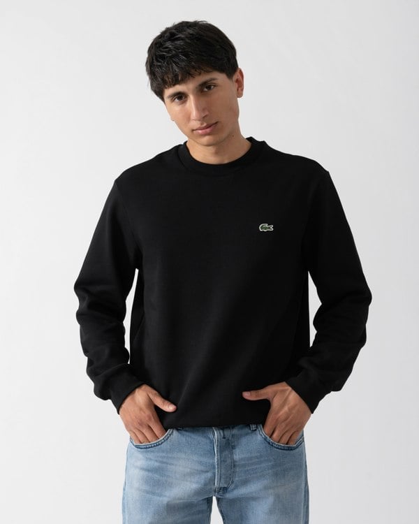 Lacoste Mens Crew Neck Fleece Sweatshirt - Black 031
