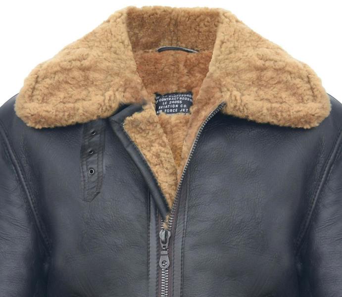 Infinity Leather Mens B3 WW2 Leather Sheepskin Aviator Flying Jacket-Charleston