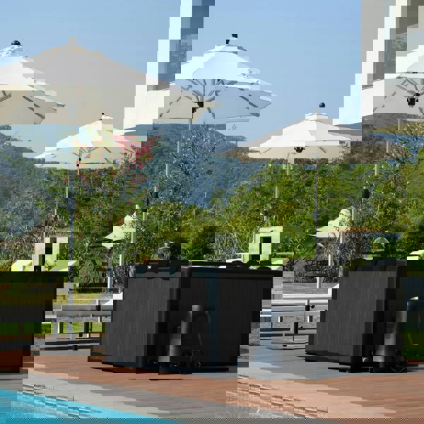 Wave Adriatic | 6 Person Square Aluminium Frame Hot Tub | Black Wood | UKCE