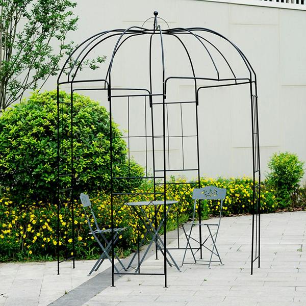 Gr8 Garden Metal Garden Rose Arch Trellis Bird Cage Arbour Pergola Gazebo