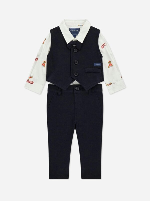 Guess Baby Boys 3 Piece Trouser Set in Navy