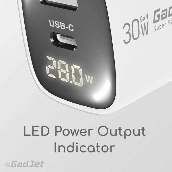 GadJet GaN 2-Port LED Power Adapter