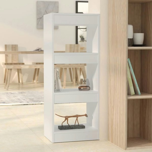 Berkfield Book Cabinet/Room Divider White 40x30x103 cm Engineered Wood