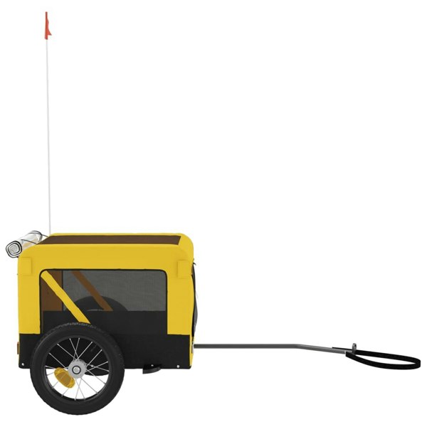 Berkfield Dog Bike Trailer Yellow and Black Oxford Fabric&Iron