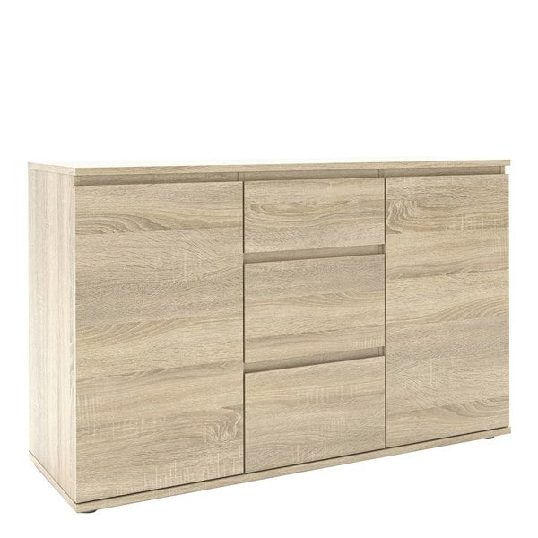 Furniture To Go Nova Sideboard - 3 Drawers 2 Doors in Oak