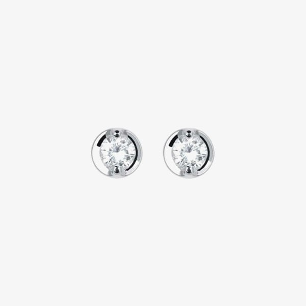 T. H. Baker 18ct White Gold 0.66ct Diamond Stud Earrings HE025PRS