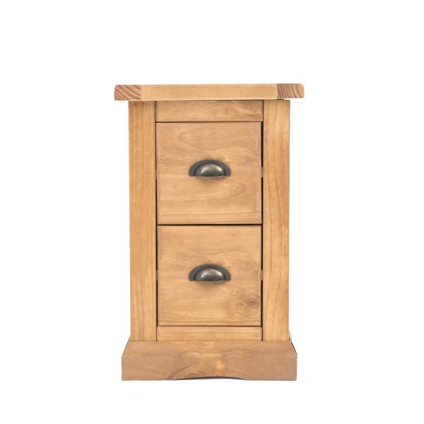 Lucca 2 Drawer Petite Bedside Table