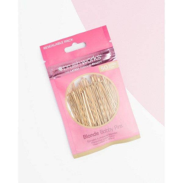 Brushworks Blonde Bobby Pins - 50 Pieces