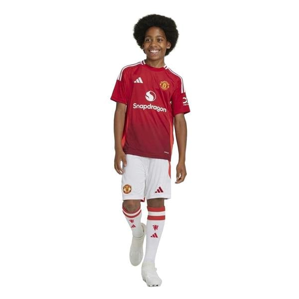 Adidas Childrens/Kids Home Manchester United FC Football Shorts - White - 