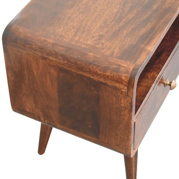 Artisan Furniture Solid Wood Curved California Walnut Media Unit