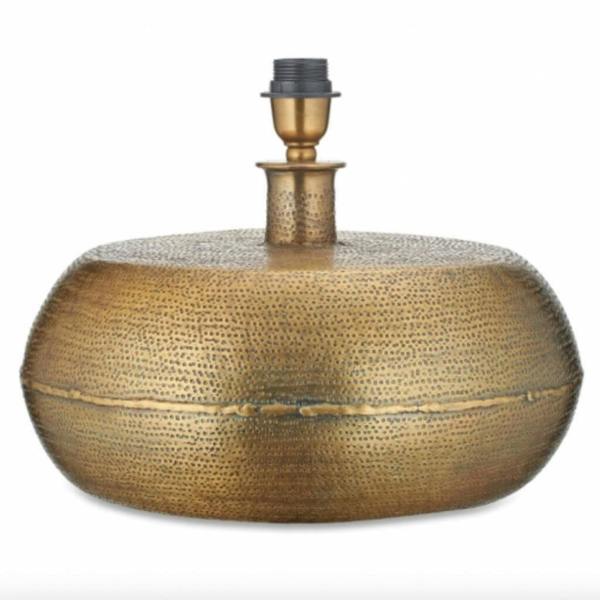 Antique Brass Hammered Lamp Base - lifestyle shot