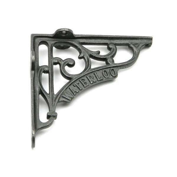 Pair of Antique Cast Iron London Waterloo Shelf Brackets 