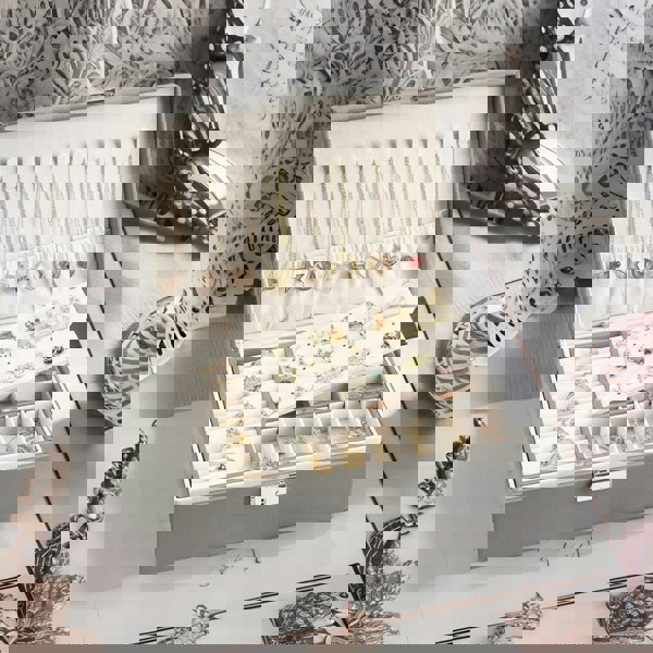 Rafaelo Mobilia 2 Tier Jewellery Box With Lock And Key Grey