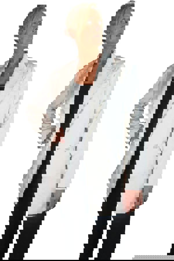 Paulo Due Women's Satin Oversized Double Breasted Blazer Black