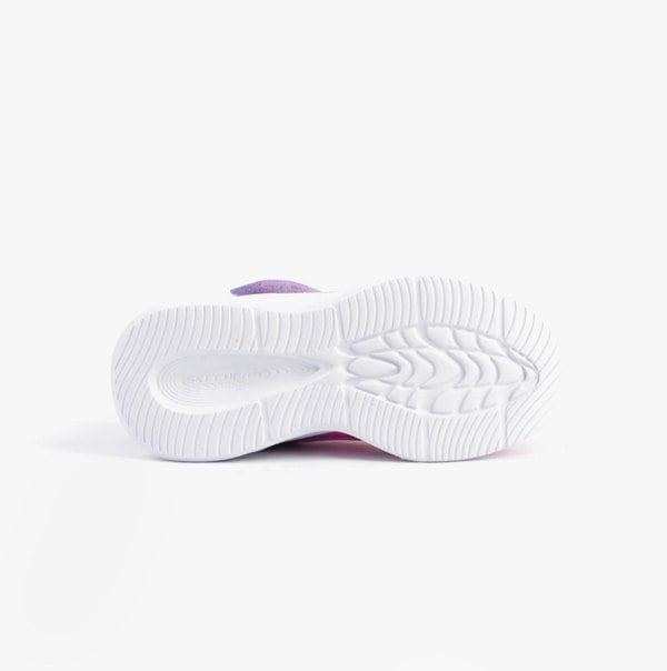 Skechers SKECHERS SOLA GLOW - OMBRE DELUXE Girls Trainers Lavender/Pink