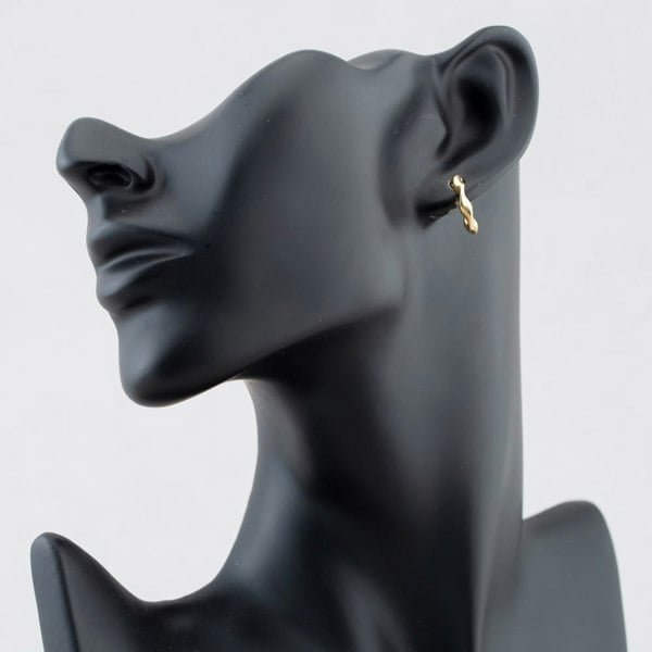 T. H. Baker 9ct Yellow Gold 17mm Twist Creole Earrings 1.52.7459
