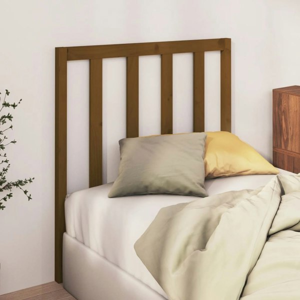 Berkfield Bed Headboard Honey Brown 81x4x100 cm Solid Wood Pine
