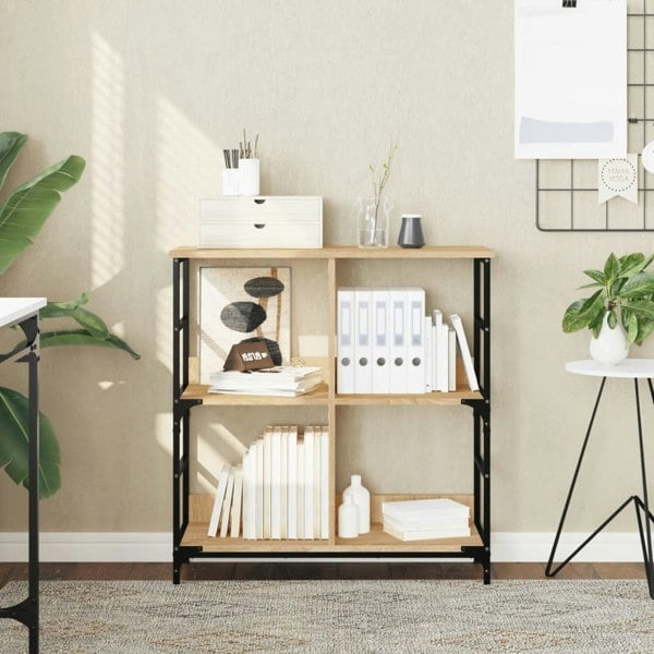 Berkfield Bookshelf Sonoma Oak 78.5x33x82 cm Engineered Wood