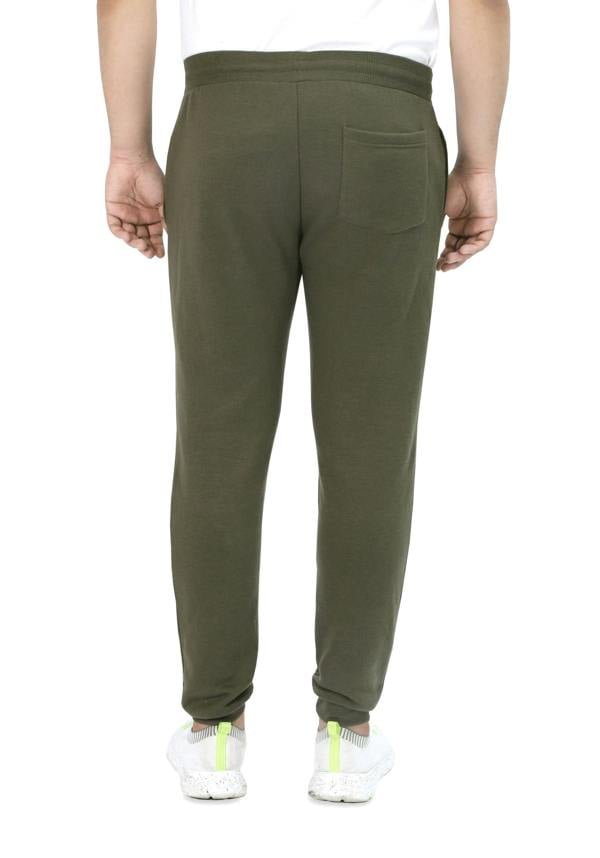 Smart Living Slim Leg Jogging Bottoms with Cuffed Hem and Pockets - Khaki