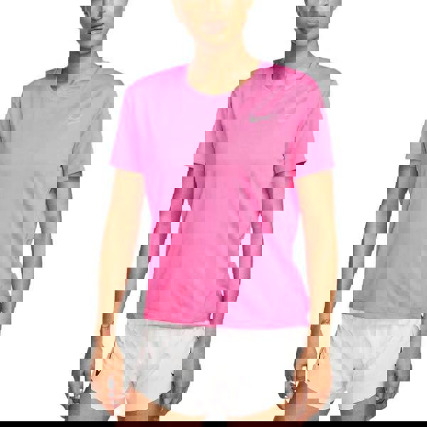 Nike Womens/Ladies Dri-FIT Short-Sleeved Running Top - Pink - 