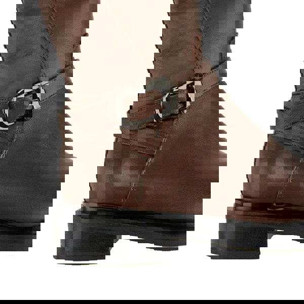 Embassy London Jamie - Brown - Women's leather tall riding boots with rounded toe in brown