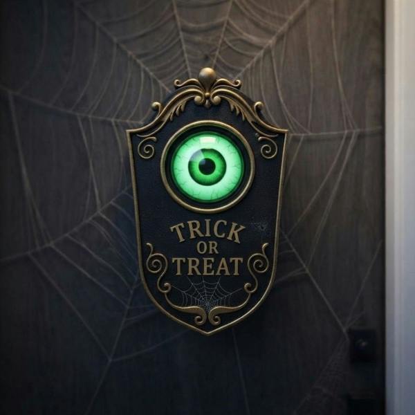 Garden Greatness Spooky Animated Lit Eyeball Doorbell