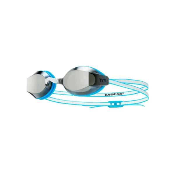 TYR - Black Ops EV Female Racing Goggle - Mirrored Lens - Blue/White