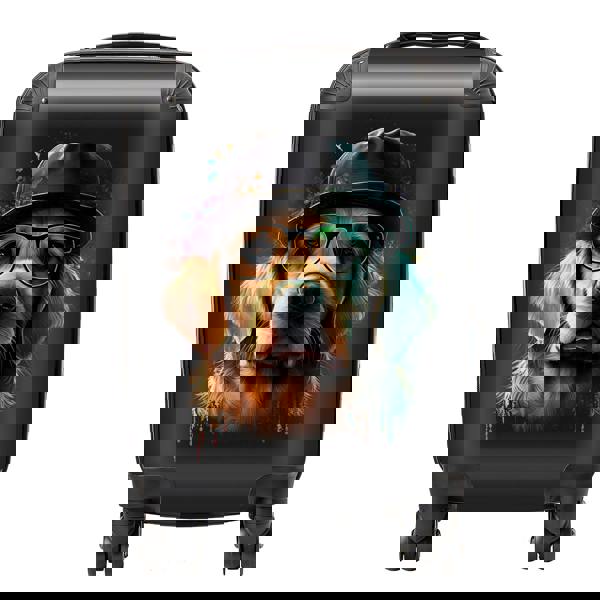 Warren Reed Golden Retriever Dog Splashart Suitcase